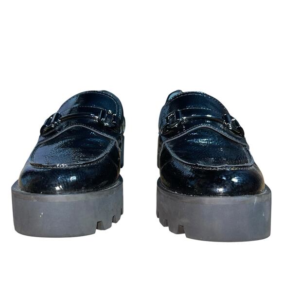 Franco Sarto Loafers Black Platform Chunky - Picture 3 of 9